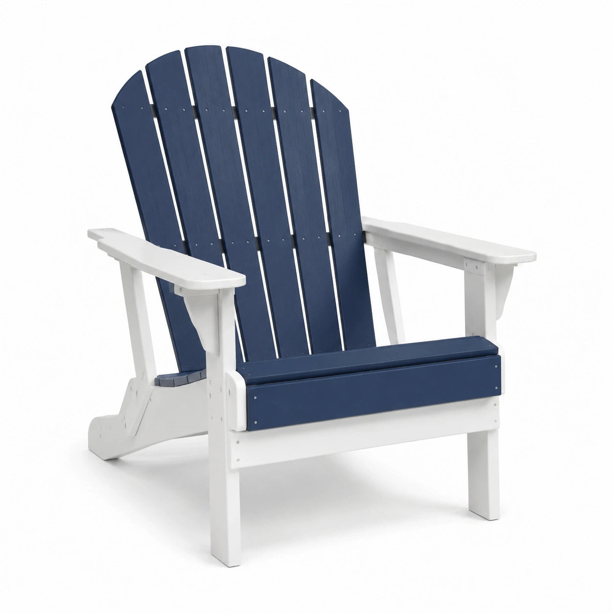 Adirondackstuhl Holzoptik Polywood Blau/Weiß 90cm
