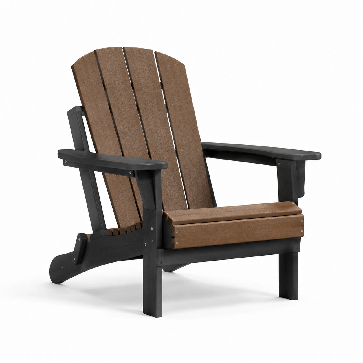 Adirondackstuhl aus Holzverbundwerkstoff Braun-Schwarz