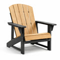 Adirondackstuhl aus Polywood Schwarz und Natur 90x75x95 cm