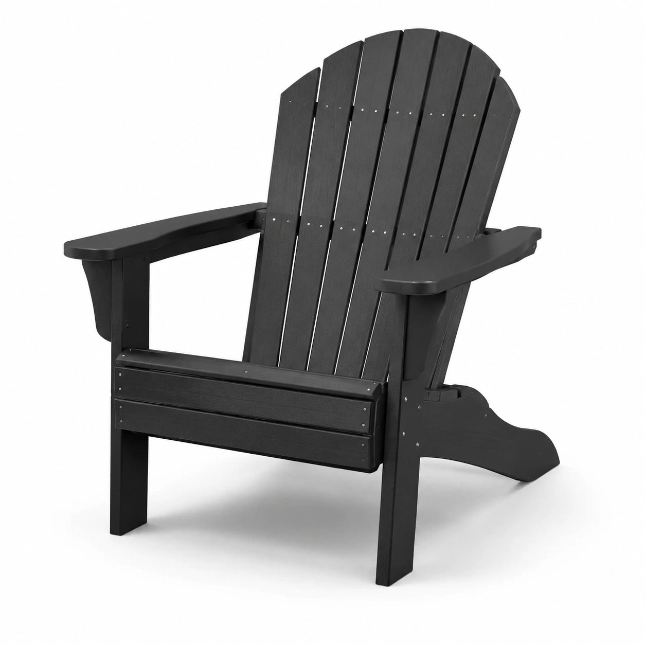Adirondackstuhl aus Polyethylen Schwarz