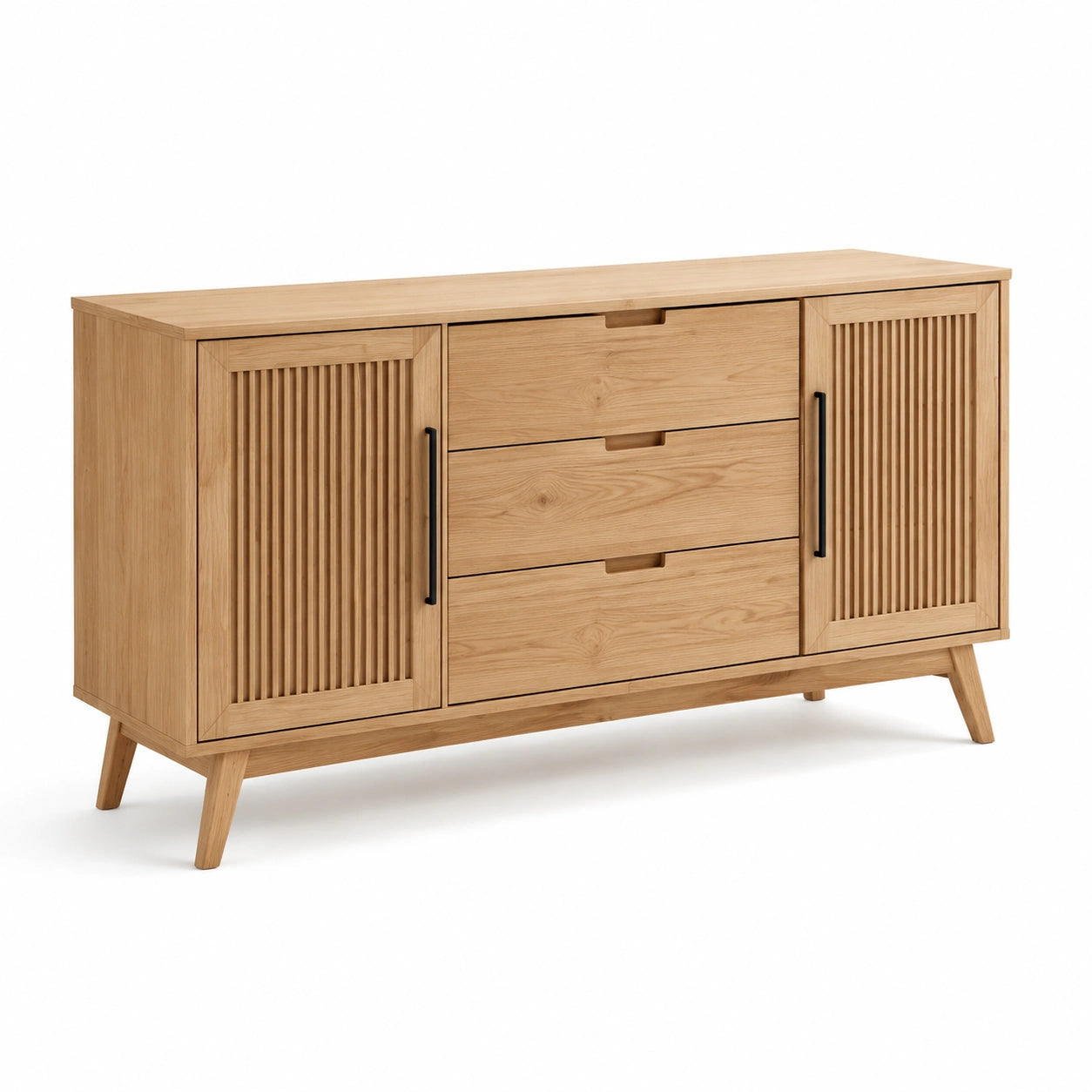 Sideboard aus Eichenholz mit 3 Schubladen und 2 Türen