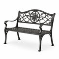 Aluminium Gartenbank Schwarz 130cm