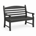 Aluminium Gartenbank Schwarz 120 cm