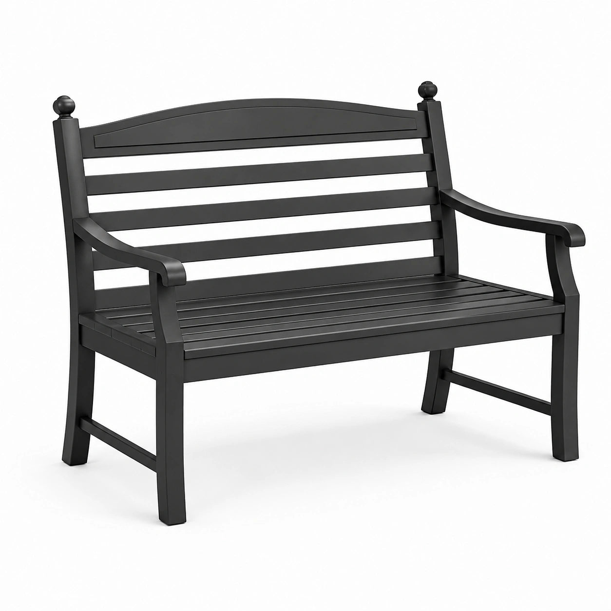 Aluminium Gartenbank Schwarz 120 cm