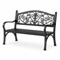 Gartenbank aus Schmiedeeisen mit Ornamenten Schwarz