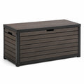 Gartenbox aus Aluminium und WPC, Dunkelbraun, 120x60x60 cm
