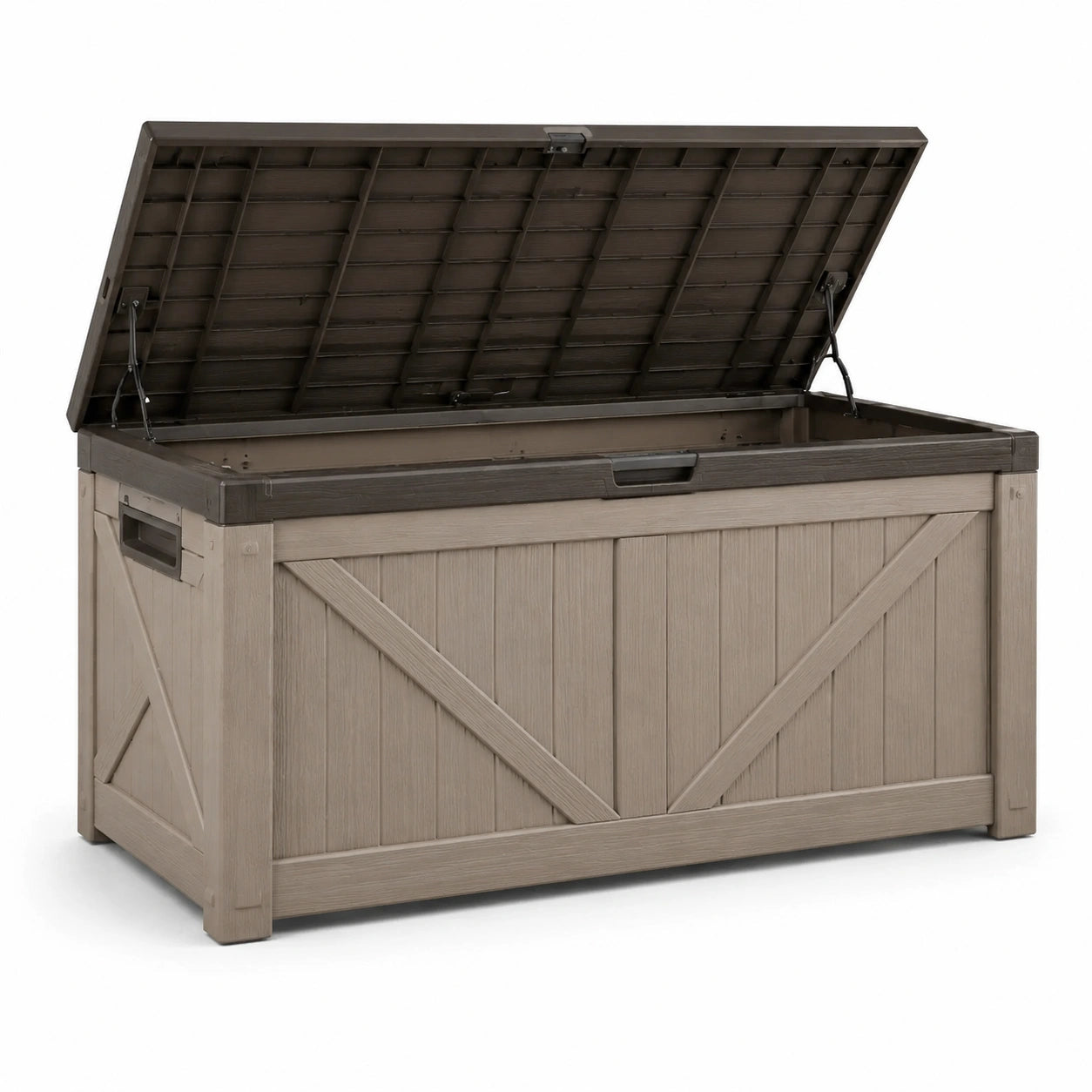 Aufbewahrungsbox aus Kunststoff 117 cm x 45 cm x 56 cm Braun