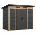 Metall und Holzverbund Gartenhaus 213x127x179 cm Dunkelgrau