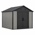Metall Gartenhaus 213x130x185 cm Grau/Anthrazit