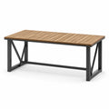 Gartentisch aus Holz und Metall 180x90x75 cm