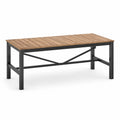 Gartentisch aus Holz und Metall 180x90x75 cm Braun/Schwarz